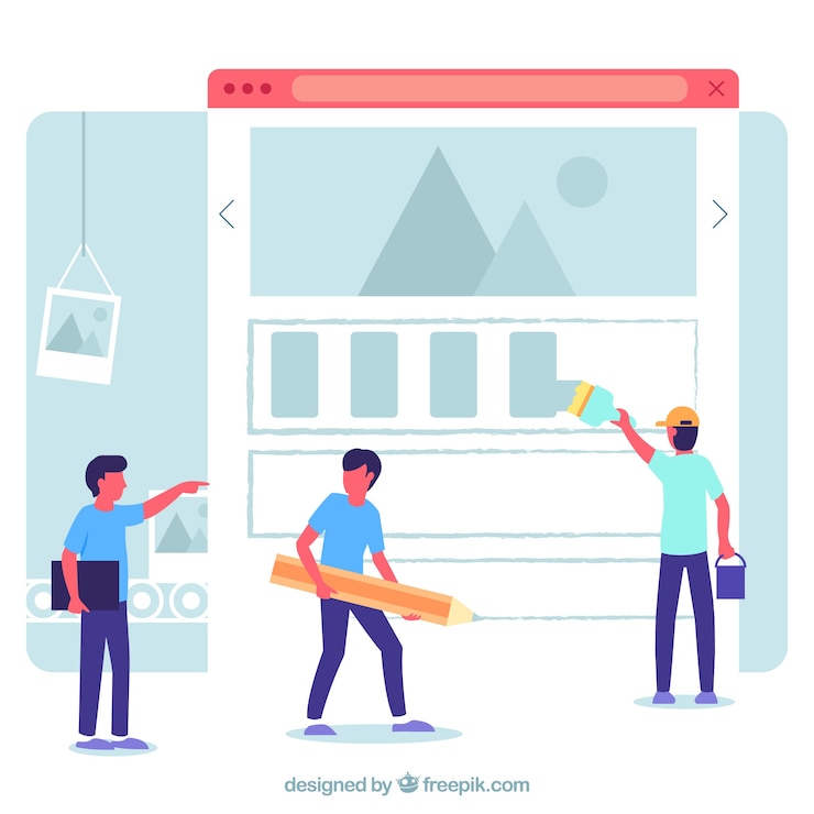 Vector Gratis landing page template for a website