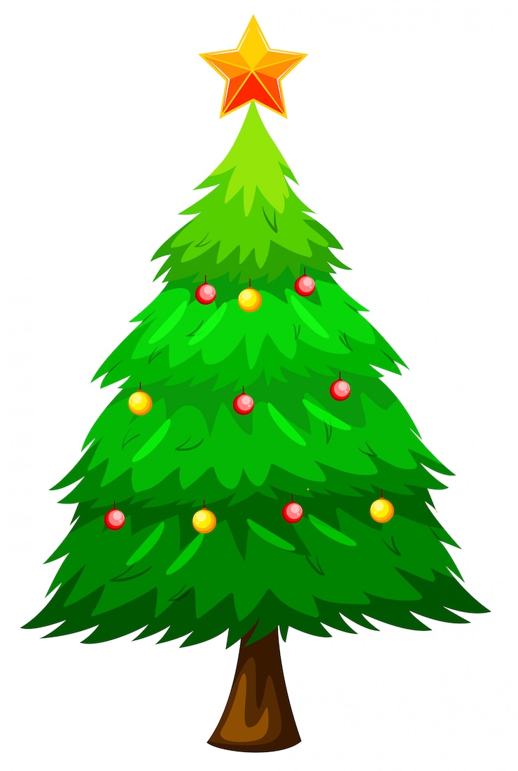 Vector Gratis large green christmas tree