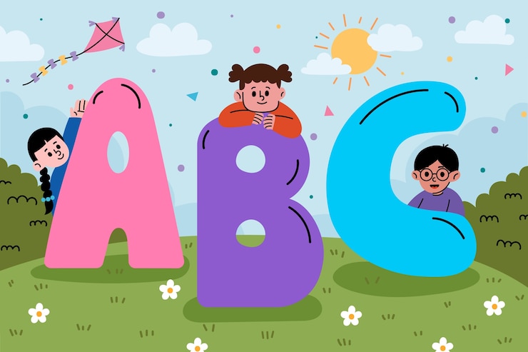 Vector Gratis latar belakang abc digambar tangan