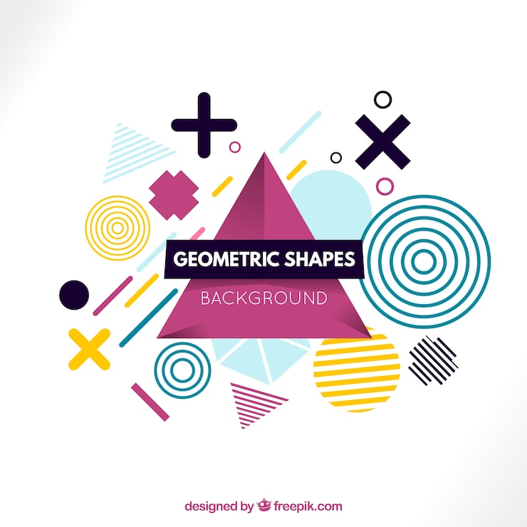 Vector Gratis latar belakang abstrak dengan bentuk geometris