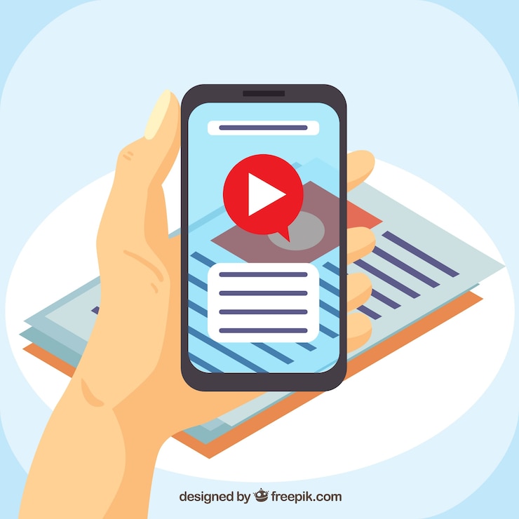 Vector Gratis latar belakang augmented reality dengan perangkat