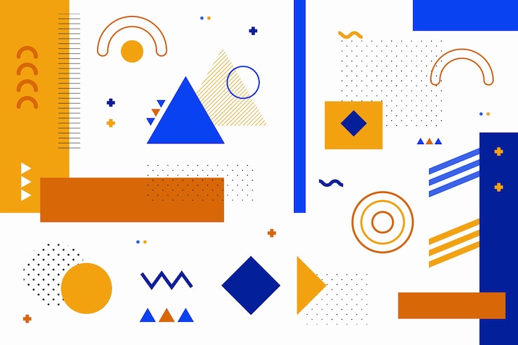 Vector Gratis latar belakang bentuk geometris datar