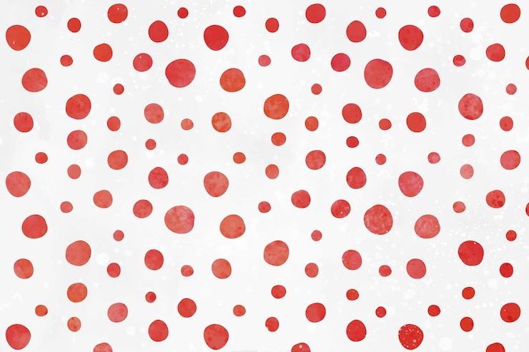 Vector Gratis latar belakang bintik polkadot merah cat air