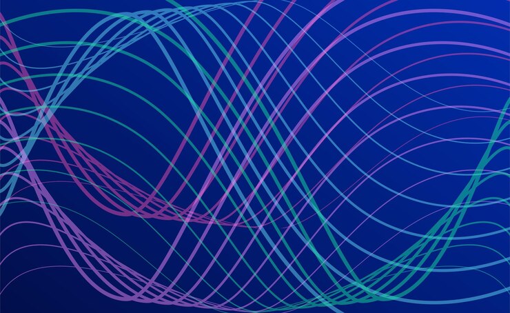 Vector Gratis latar belakang biru dengan warna garis
