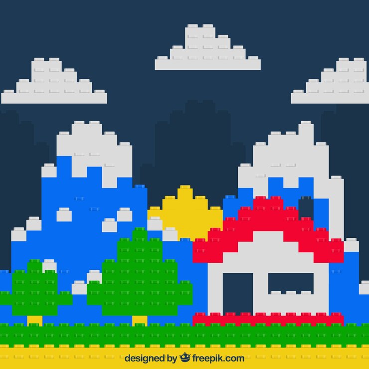Vector Gratis latar belakang blok kreatif