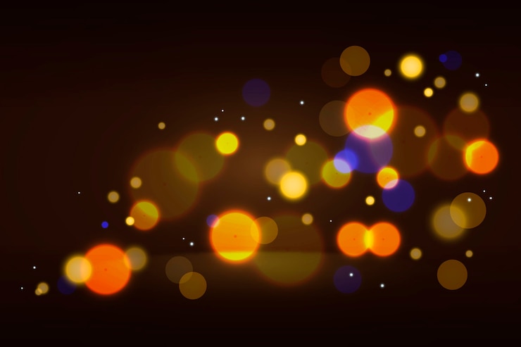 Vector Gratis latar belakang bokeh realistis