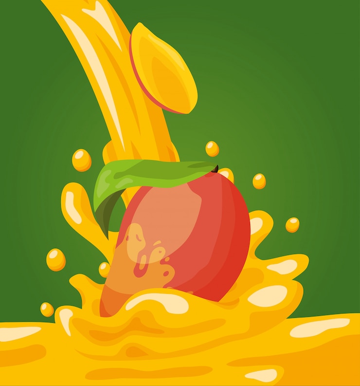 Vector Gratis latar belakang buah-buahan tropis