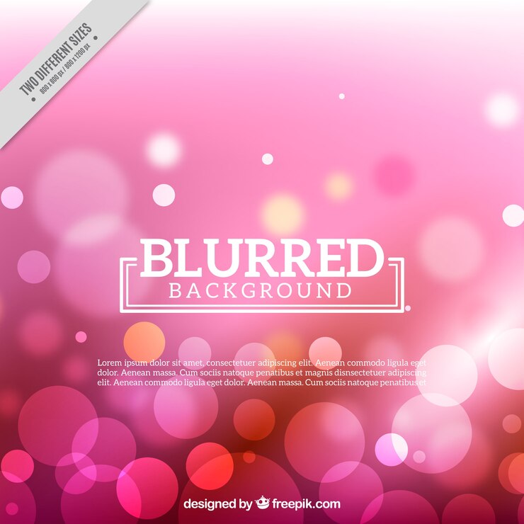 Vector Gratis latar belakang buram merah muda dengan efek bokeh