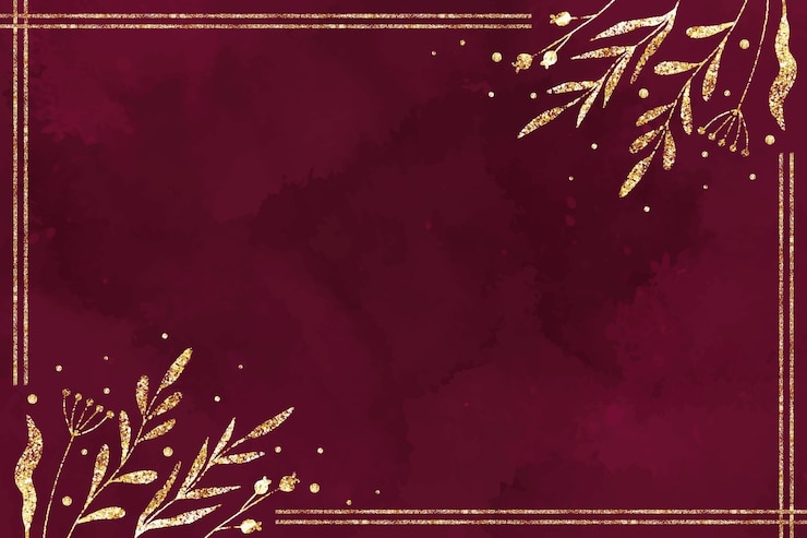Vector Gratis latar belakang cat air burgundy dan emas