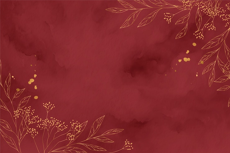 Vector Gratis latar belakang cat air burgundy dan emas
