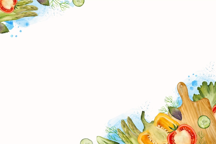 Vector Gratis latar belakang cat air untuk hari vegetarian sedunia