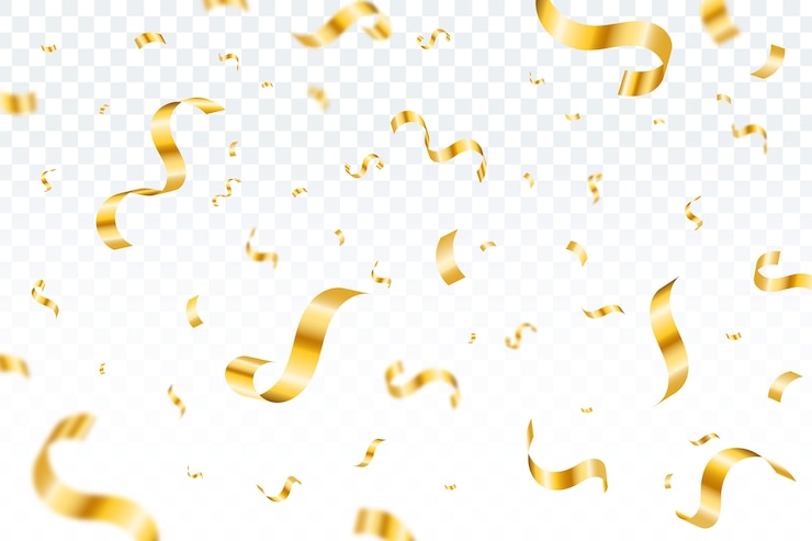 Vector Gratis latar belakang confetti desain datar