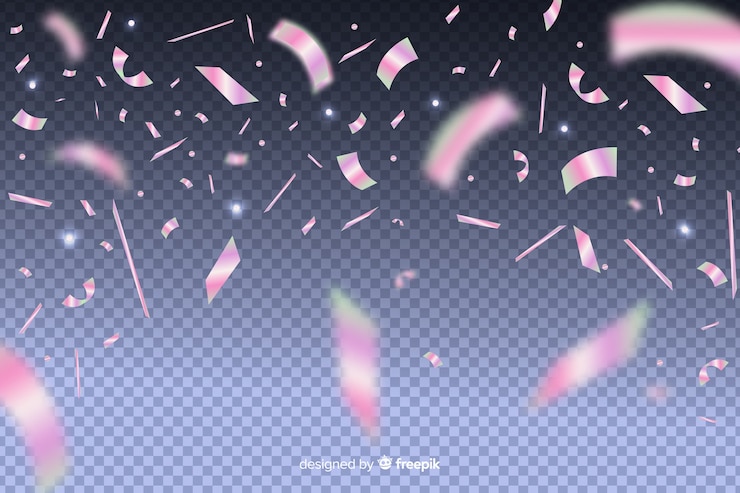 Vector Gratis latar belakang confetti holografik realistis