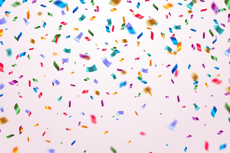 Vector Gratis latar belakang confetti warna-warni