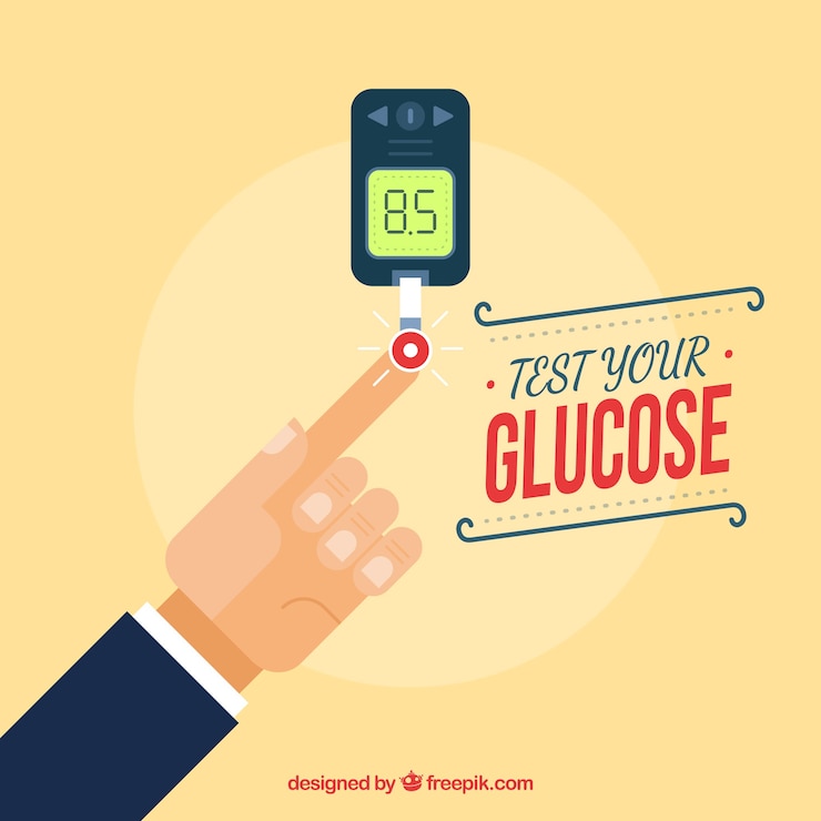 Vector Gratis latar belakang darah pengujian diabetes