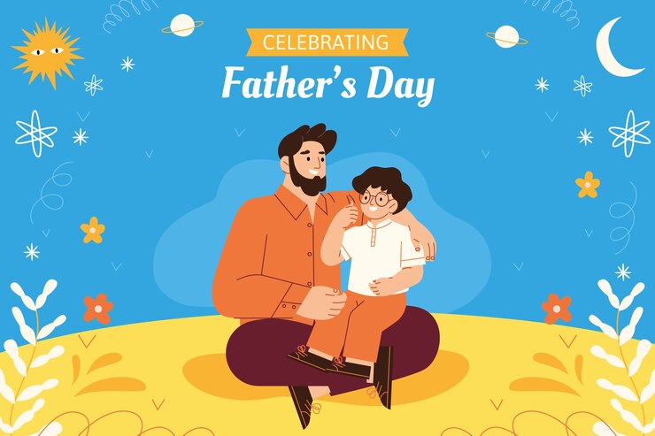 Vector Gratis latar belakang datar untuk perayaan hari ayah