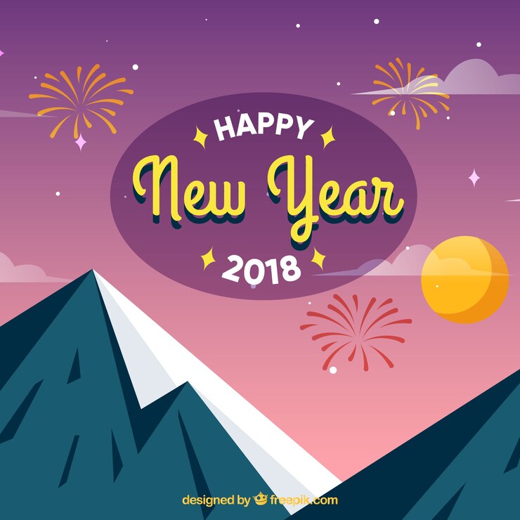 Vector Gratis latar belakang dekoratif tahun baru