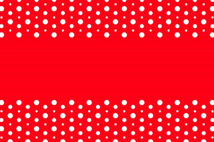 Vector Gratis latar belakang desain datar polkadot merah