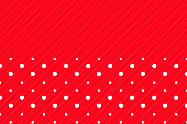Vector Gratis latar belakang desain datar polkadot merah