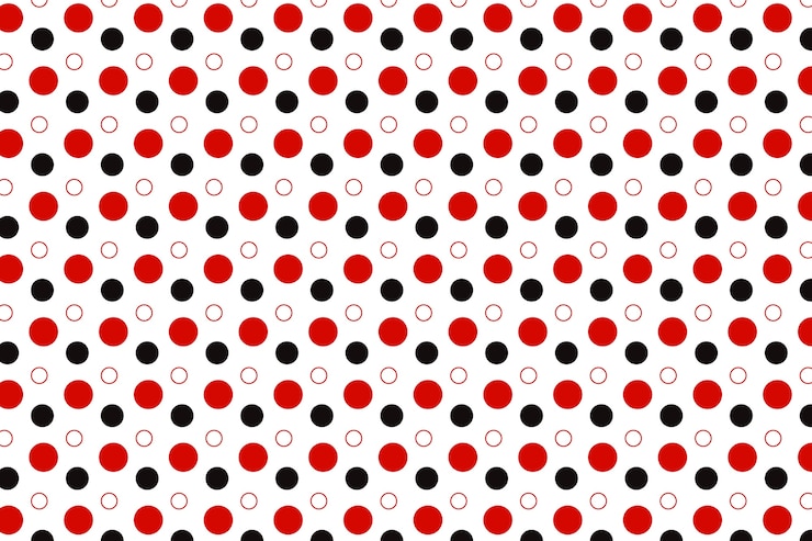 Vector Gratis latar belakang desain datar polkadot merah