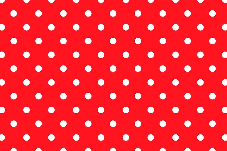 Vector Gratis latar belakang desain datar polkadot merah