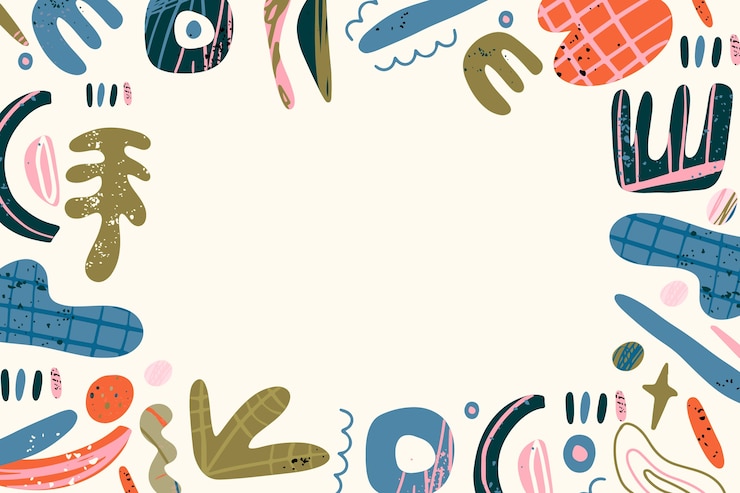 Vector Gratis latar belakang doodle abstrak datar