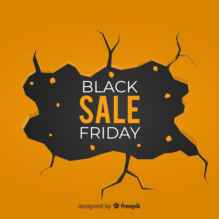 Vector Gratis latar belakang emas dan hitam penjualan black friday