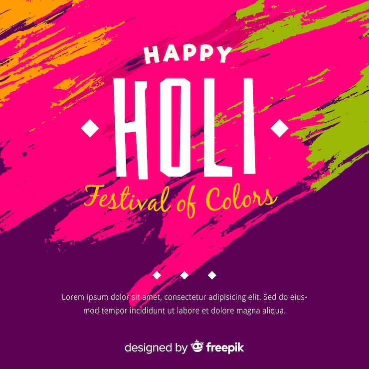 Vector Gratis latar belakang festival holi