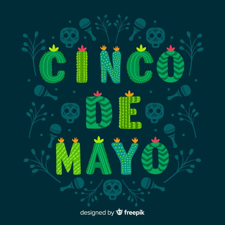 Vector Gratis latar belakang flat cinco de mayo