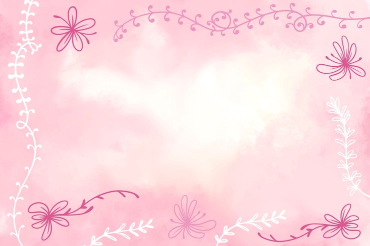 Vector Gratis latar belakang floral abstrak digambar tangan