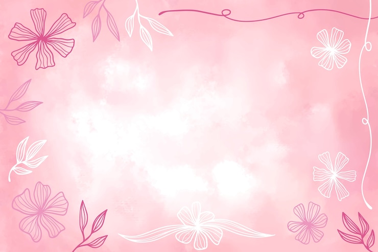 Vector Gratis latar belakang floral abstrak digambar tangan