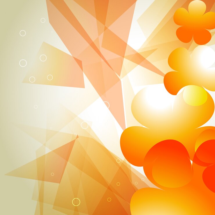 Vector Gratis latar belakang floral oranye