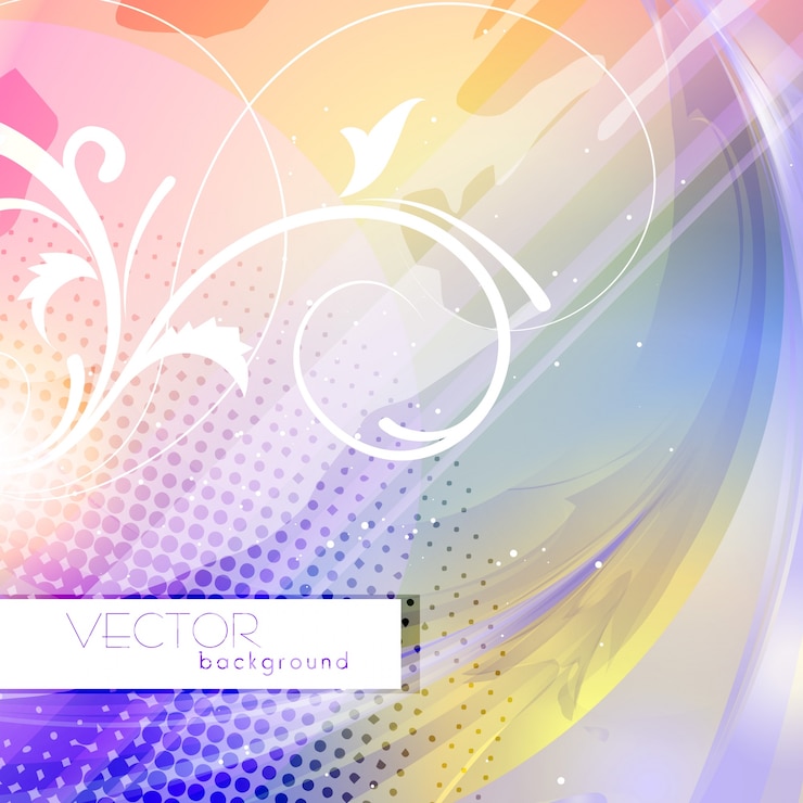 Vector Gratis latar belakang floral penuh warna