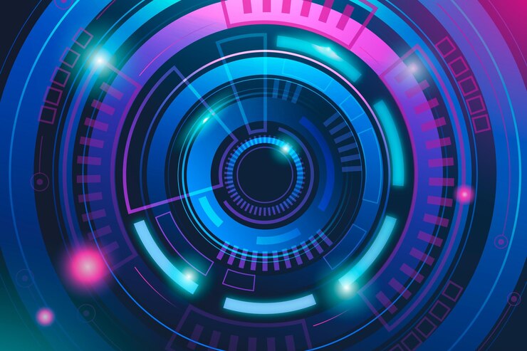 Vector Gratis latar belakang futuristik teknologi gradien
