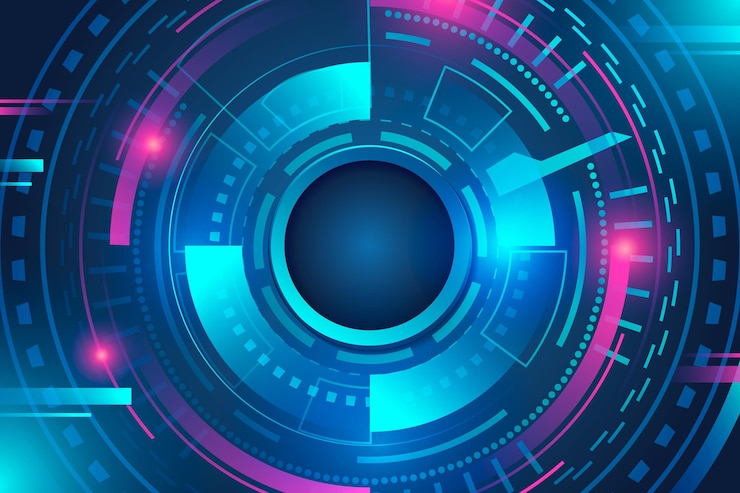 Vector Gratis latar belakang futuristik teknologi gradien