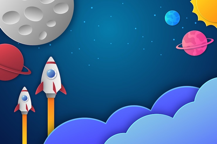 Vector Gratis latar belakang galaksi gaya kertas