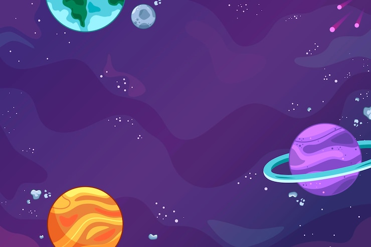 Vector Gratis latar belakang galaksi kartun