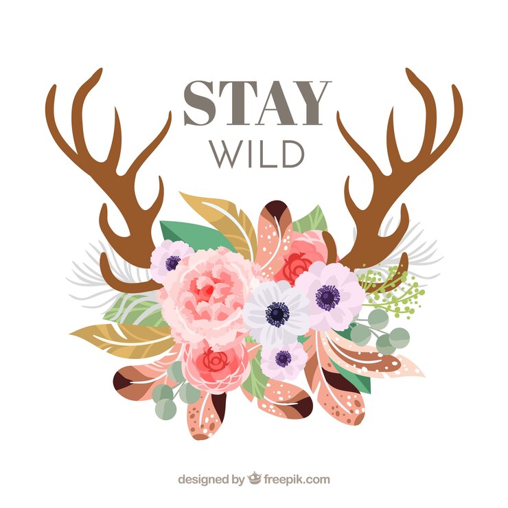 Vector Gratis latar belakang gaya boho dengan desain datar