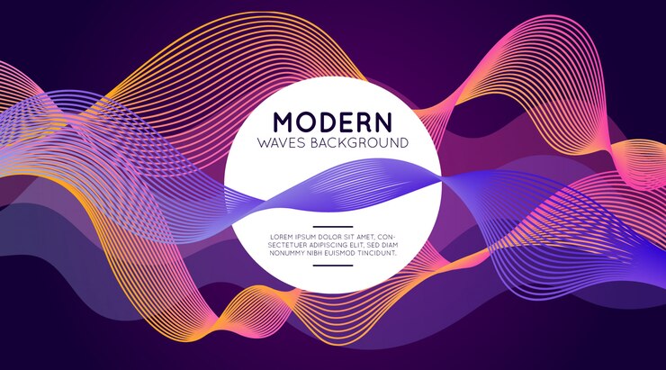 Vector Gratis latar belakang gelombang modern