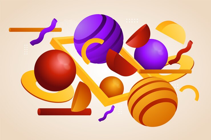 Vector Gratis latar belakang geometris 3d gradien
