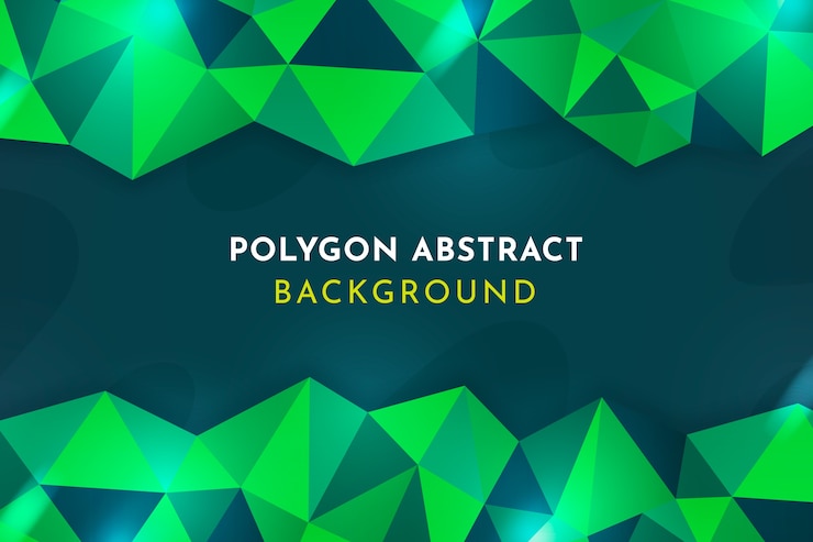 Vector Gratis latar belakang geometris abstrak hijau