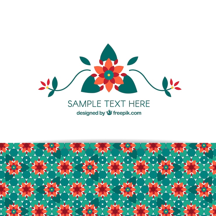 Vector Gratis latar belakang geometris bunga