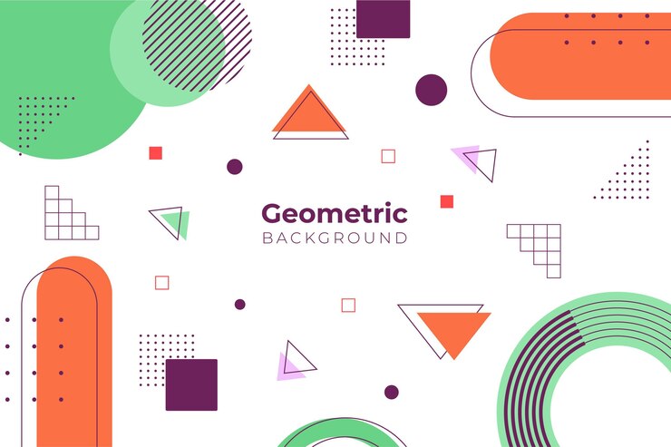 Vector Gratis latar belakang geometris datar