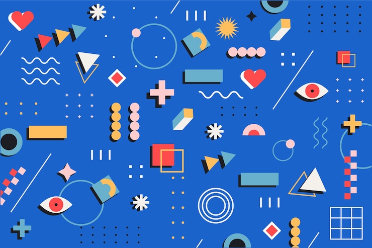 Vector Gratis latar belakang geometris datar