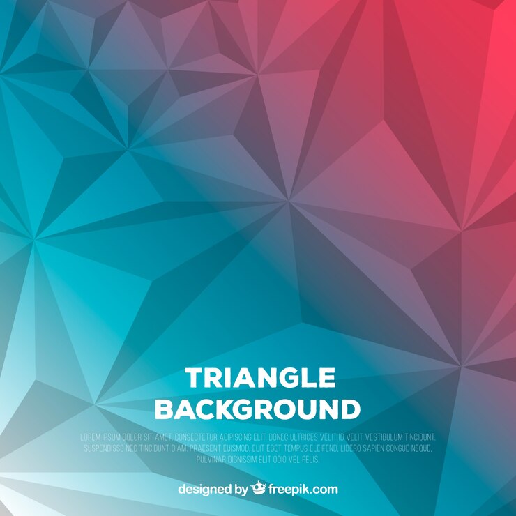 Vector Gratis latar belakang geometris dengan segitiga