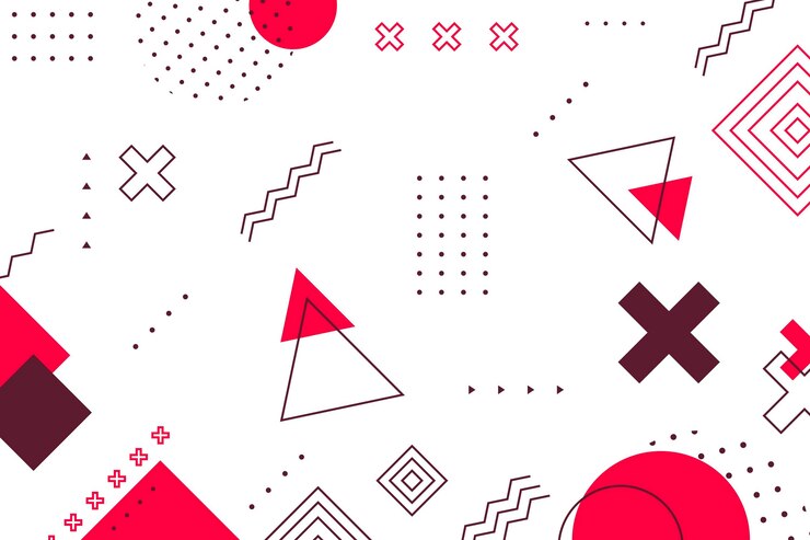 Vector Gratis latar belakang geometris desain datar