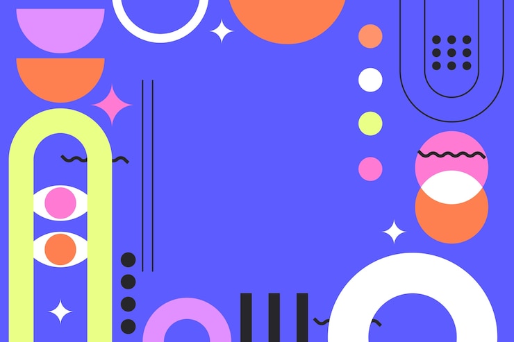 Vector Gratis latar belakang geometris desain datar