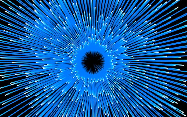 Vector Gratis latar belakang geometris melingkar abstrak pola gerakan sentris dinamis starburst