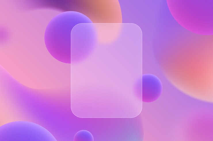 Vector Gratis latar belakang glassmorphism realistis