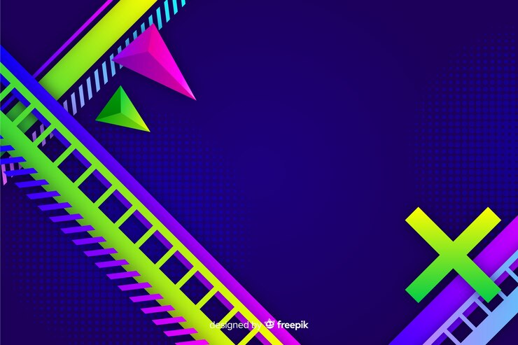 Vector Gratis latar belakang gradien dengan bentuk geometris warna-warni